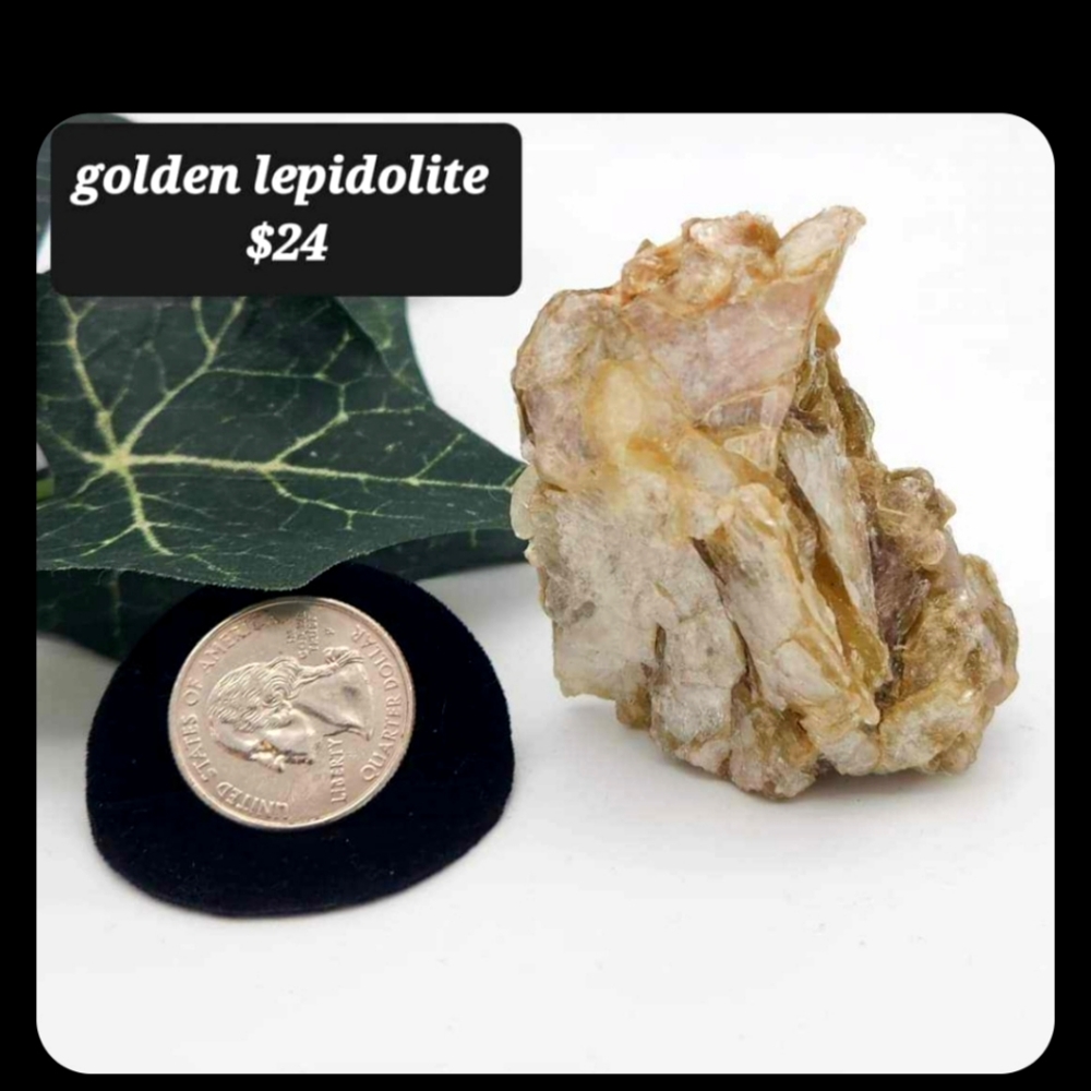 Golden lepidolite